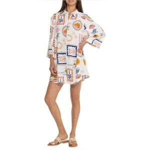 Label of Love Tropical Capri Aperol Spritz Medium Euro Vacation Graphic Cover-Up